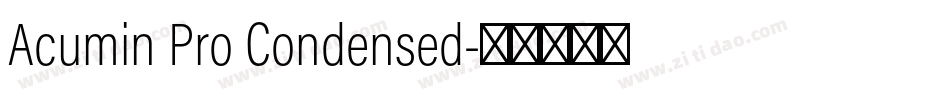 Acumin Pro Condensed字体转换